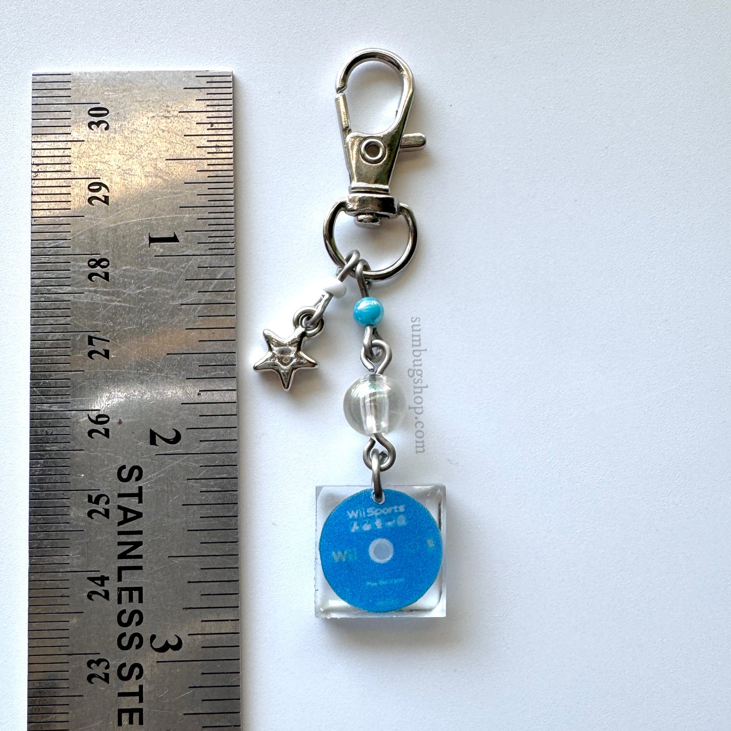 "wii sports" cd keychain