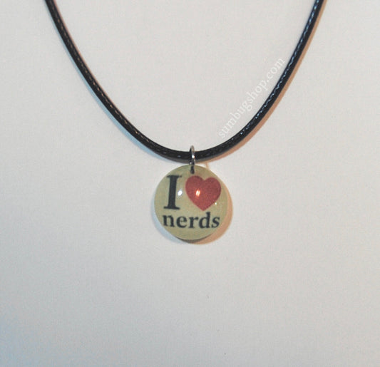 “I Heart Nerds” Pendant Necklace