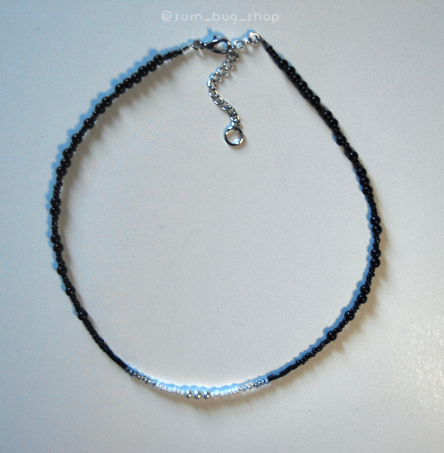 Black Ombre Beaded Necklace