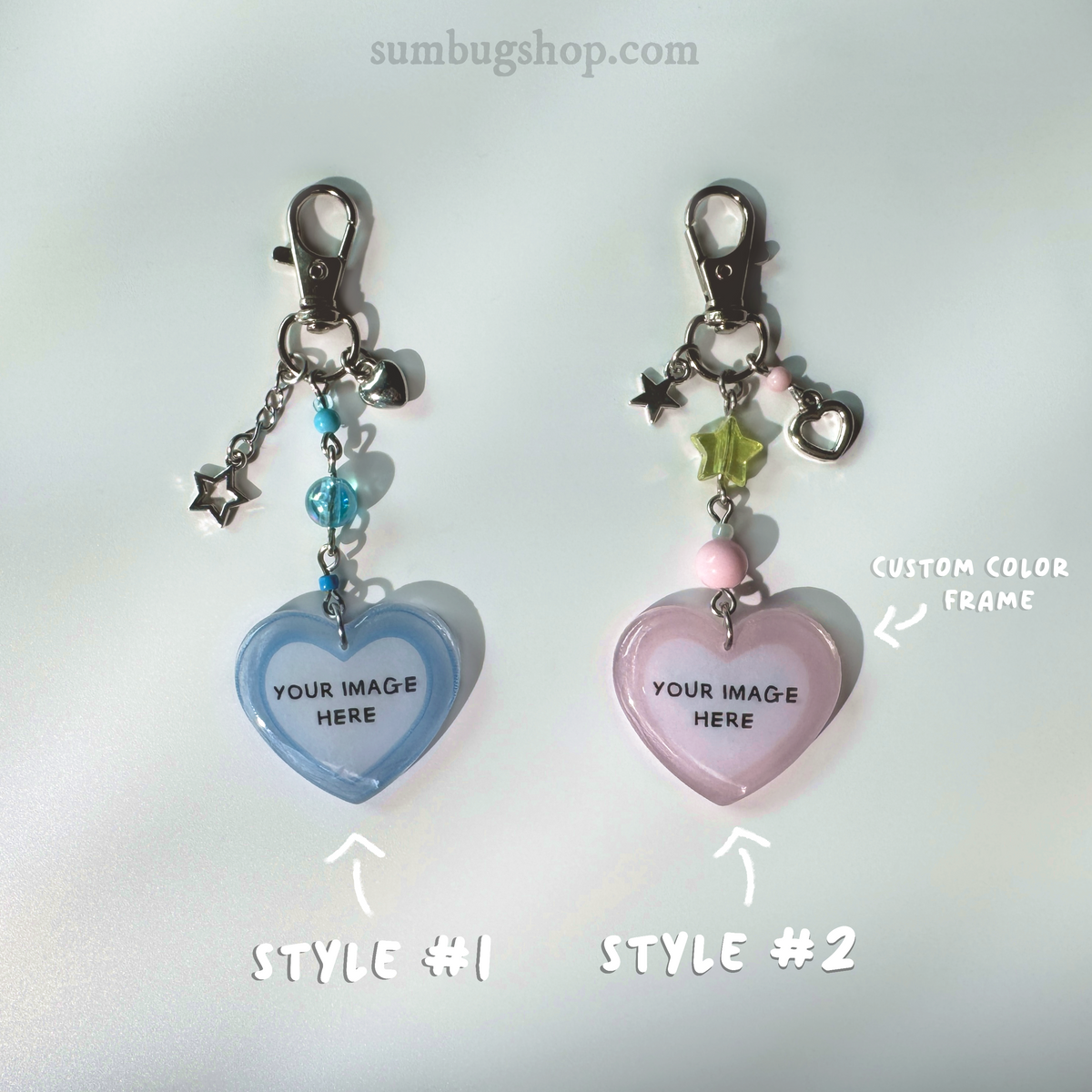 Custom Heart Frame Keychains