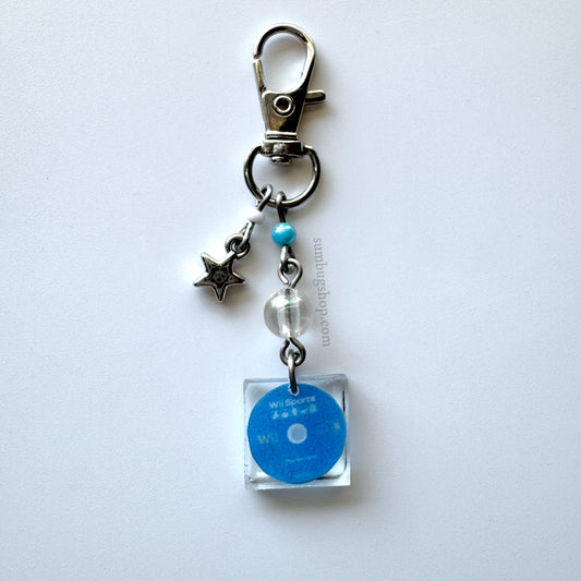"wii sports" cd keychain
